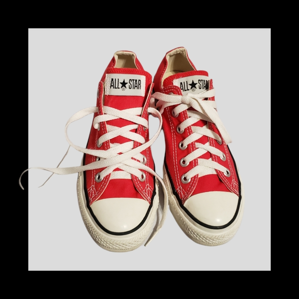 Converse Red and White Sneakers-Size 6.5